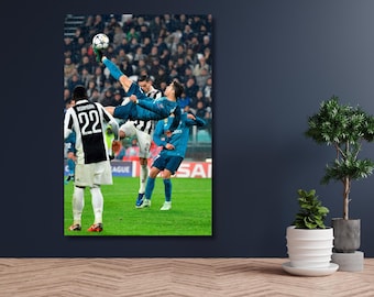 Póster de la leyenda de la chilena de Cristiano Ronaldo, arte mural con cita, arte mural de Cristiano Ronaldo, láminas de Cristiano Ronaldo, póster de Cristiano Ronaldo, CR7