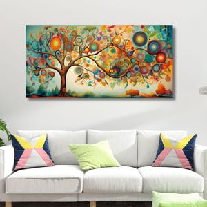 Tree of life Art,Gustav Klimt Tree of life Ready to Hang Canvas,Framed Wall Art,Tree of life Poster,Extra Large Wall Art Tree of life Canvas