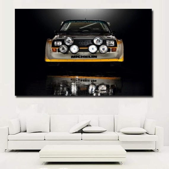 Audi Quattro S1 Wall Art Canvas,Audi Sport Quattro S1 E2 Vintage Poster,Audi Canvas Print Art,Sport Car Poster Print,Man Cave Wall Art Decor