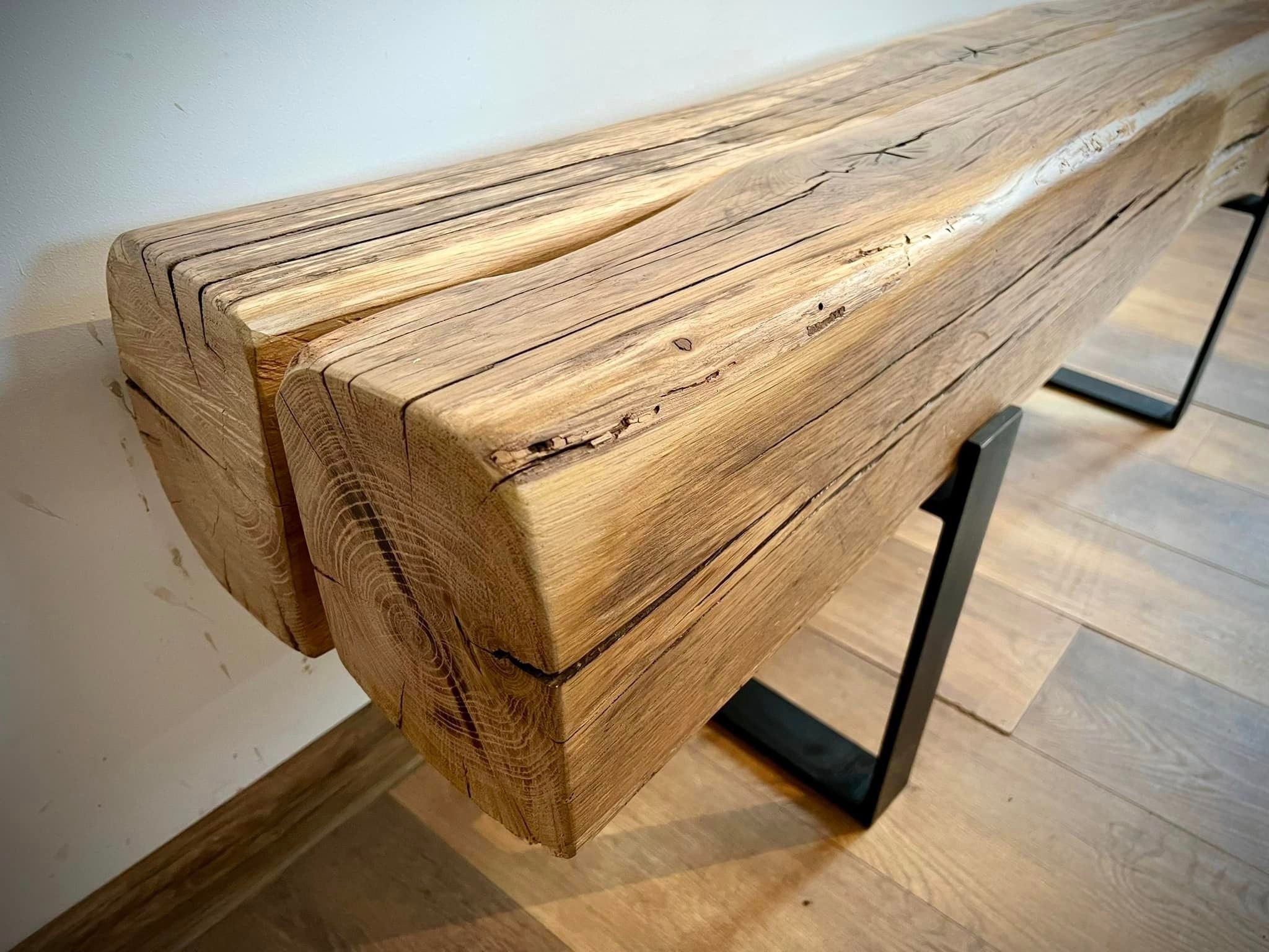 Rustic Beam Console Rustic Wood Beam Console Recycled Oak - Etsy UK