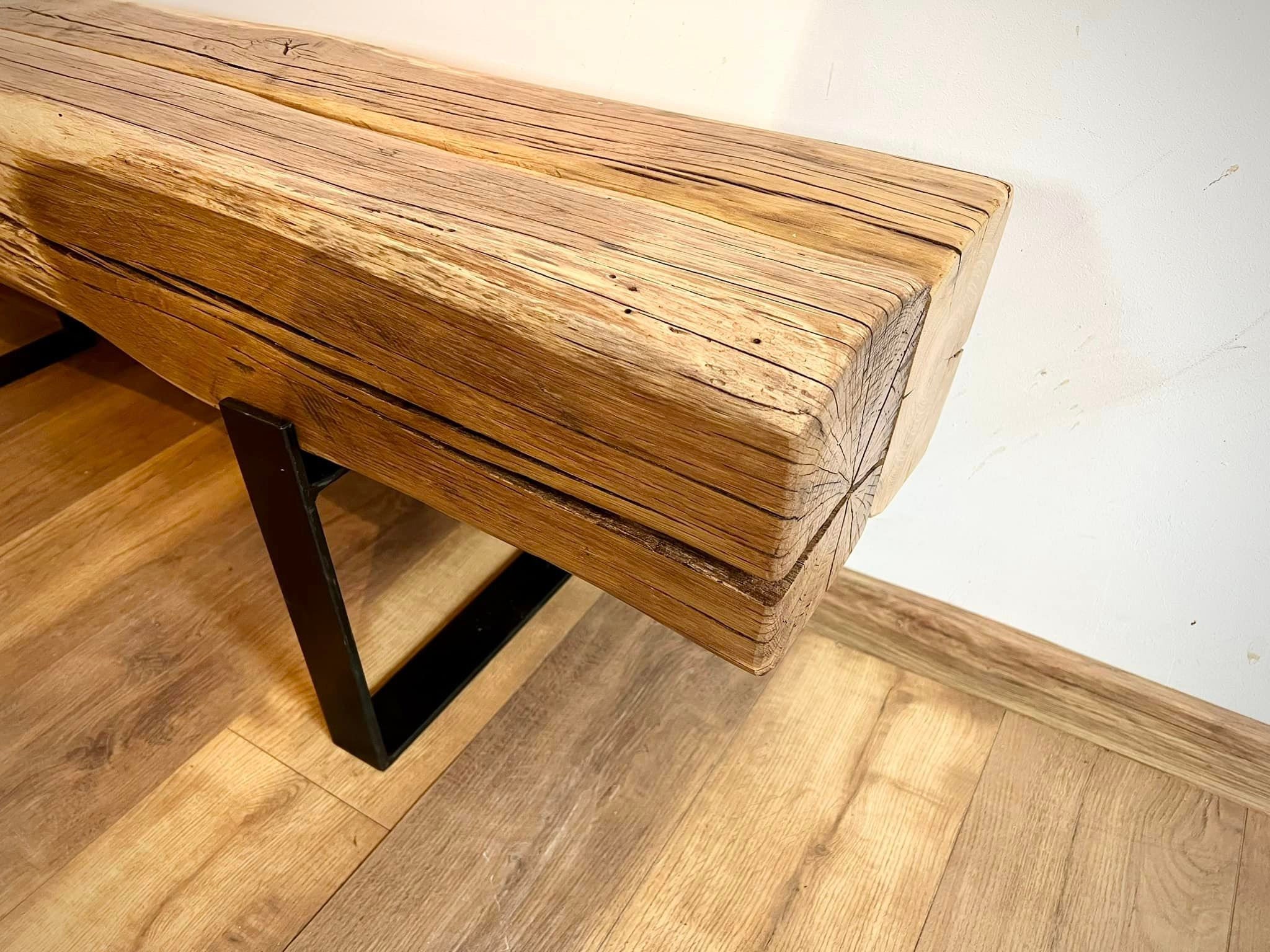 Rustic Beam Console Rustic Wood Beam Console Recycled Oak - Etsy UK