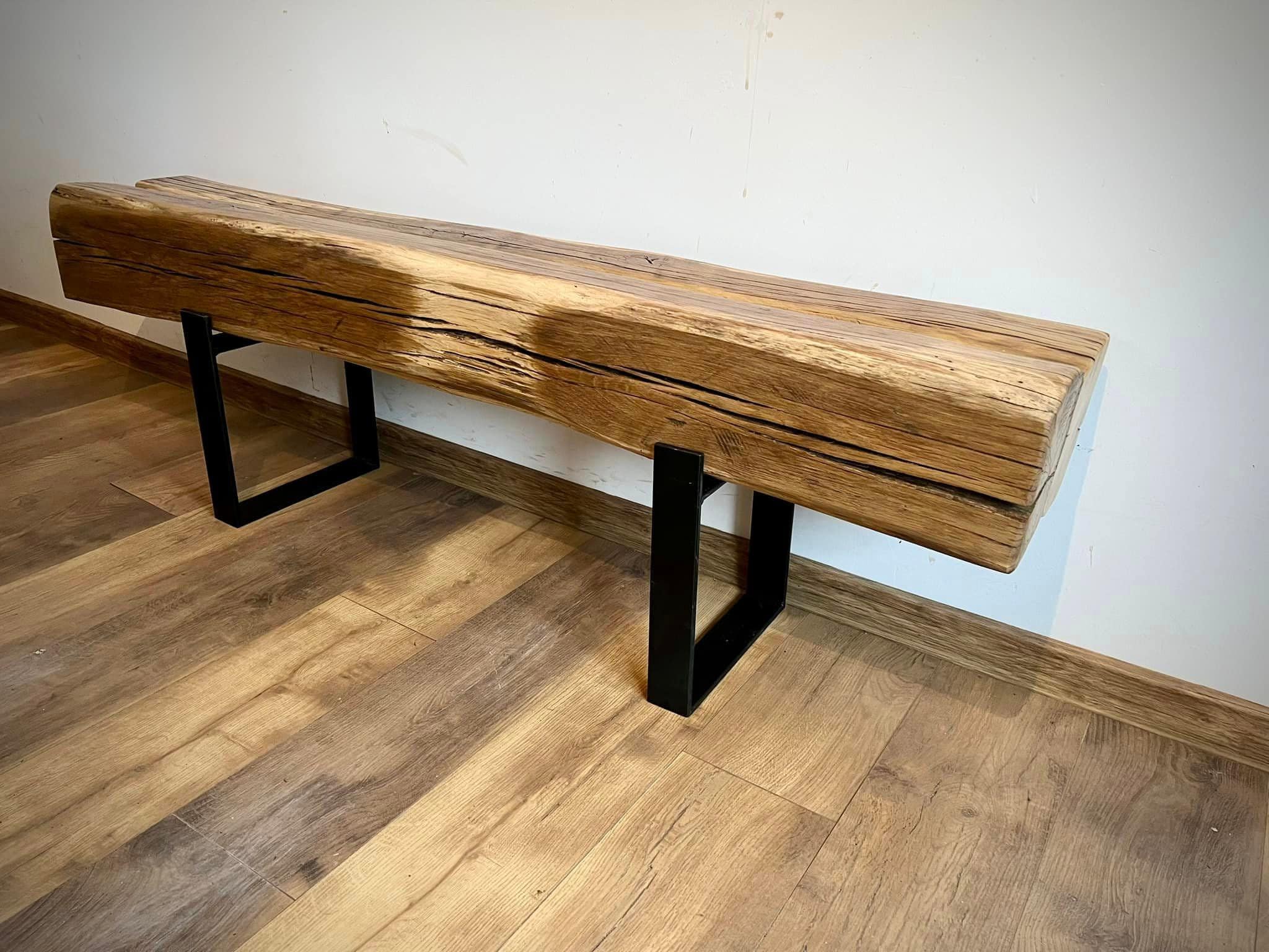 Timber Beam Console Rustic Wood Beam Console Recycled Oak - Etsy UK