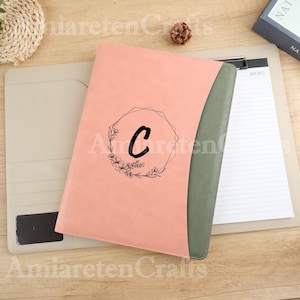 Carpeta de cuero A4 personalizada y grabada, carpeta de ventas para empresas, carpeta para conferencias, carpeta de cuero, carpeta para bloc de notas, regalo de graduación