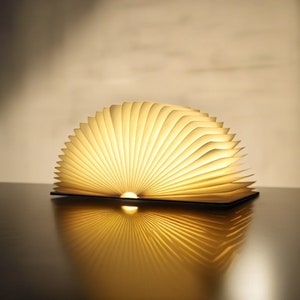 Paper Foldable Lamp, Unique Bedside Book Night Light, Decorative lamp Aesthetic Home Decor, Housewarming Gift