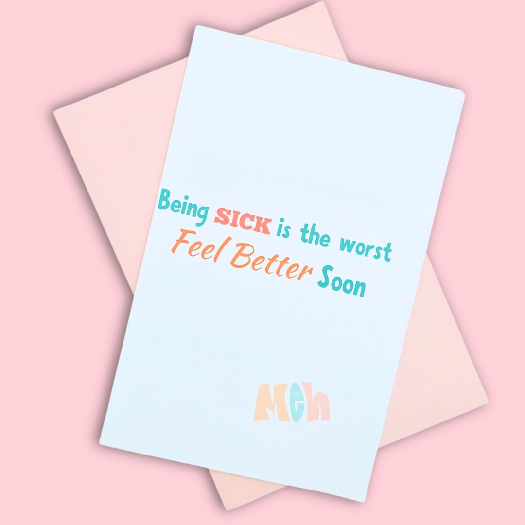 Oversized Get Well Card Being Sick is the Worst Humorous Feel Better ...