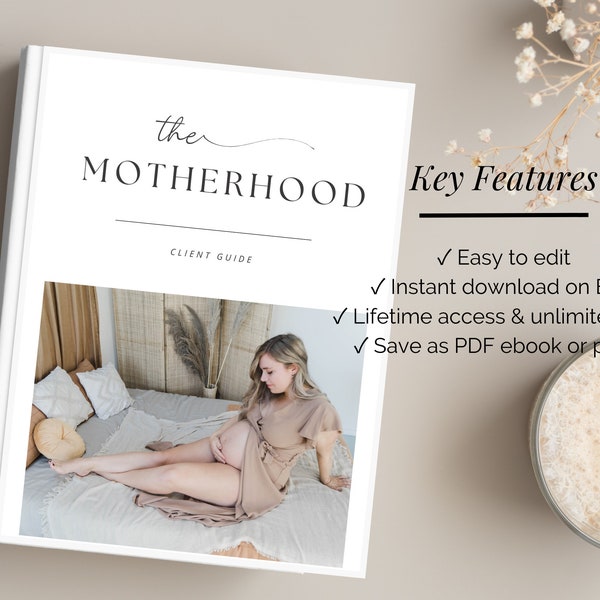 Editable motherhood guide for photographer / Template Guide for Photographers / Customer Guide for Photographers