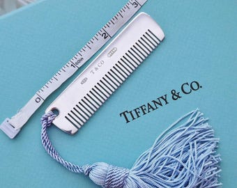 希少なティファニー 1837 ベビーコーム スターリングシルバー ブルー