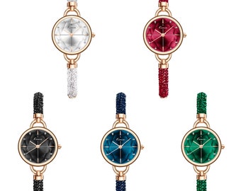 Orologio da donna di tendenza - Orologio di lusso per lei, regalo per la festa della mamma, regalo per le damigelle d'onore - Orologio trendy Aurora per donna, orologio da donna 2024