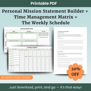Tijdmanagementmatrix en weekschema Stephen Covey (afdrukbare pdf)