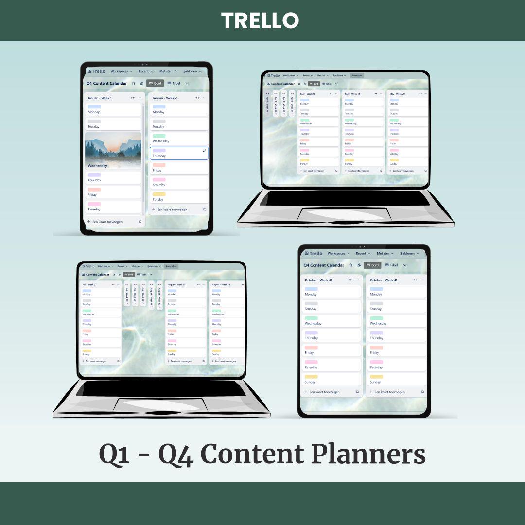 Trello Business Template Bundle CRM, Content Calendar, Productivity