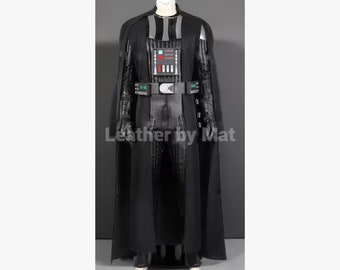 Abito cosplay completo di Darth Vader, abito costume Darth Vader con accessori, abito di volo personalizzato, mantello cosplay Darth Vader, pezzo COD e guanti