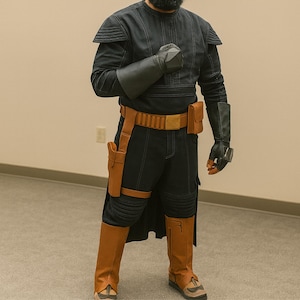 Boba Fett Cosplay Kostüm | Mandalorianisch inspirierter schwarzer Anzug Bild 2