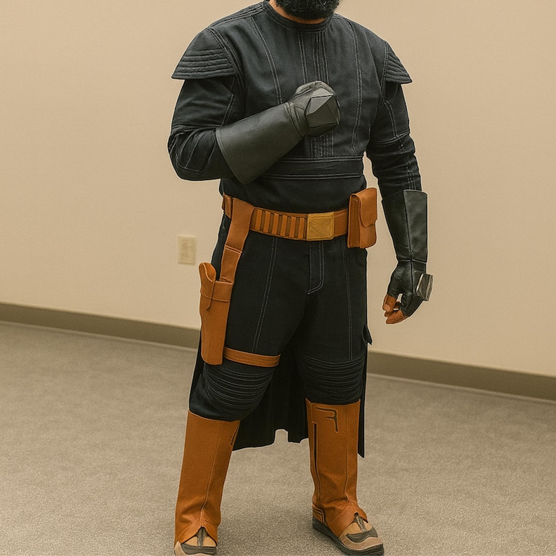 Boba Fett Cosplay Kostüm | Mandalorianisch inspirierter schwarzer Anzug Bild 2