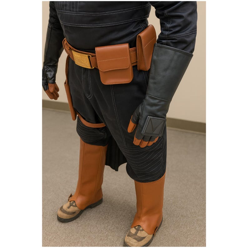 Boba Fett Cosplay Kostüm | Mandalorianisch inspirierter schwarzer Anzug Bild 3