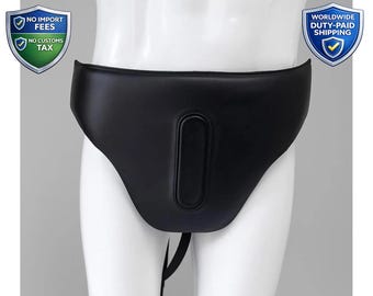 Darth Vader inspiriert Cosplay Codpiece | Bildschirm Genaue Cosplay Rüstung | Sith Lord Kostüm Accessoire | Schwarzer Hüftpanzer aus Leder