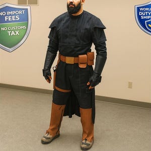 Boba Fett Cosplay Kostüm | Mandalorianisch inspirierter schwarzer Anzug Bild 1