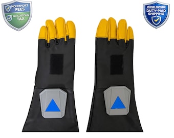 Guantes de cosplay de Din Djarin, el mandaloriano, / Guanteletes de cuero blindados 3D