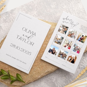 EDITIERBARE Wo waren sie Fotospiel, wo waren sie Spiel, minimalistisches Brautdusche Spiel, druckbares Paare Spiel, Bachelorette, Hen Party