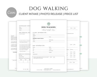 Dog Walking Contract Template, Pet Sitting Forms, Editable Pet Business Templates, Dog Walking Agreement, Digital Download for Pet Services