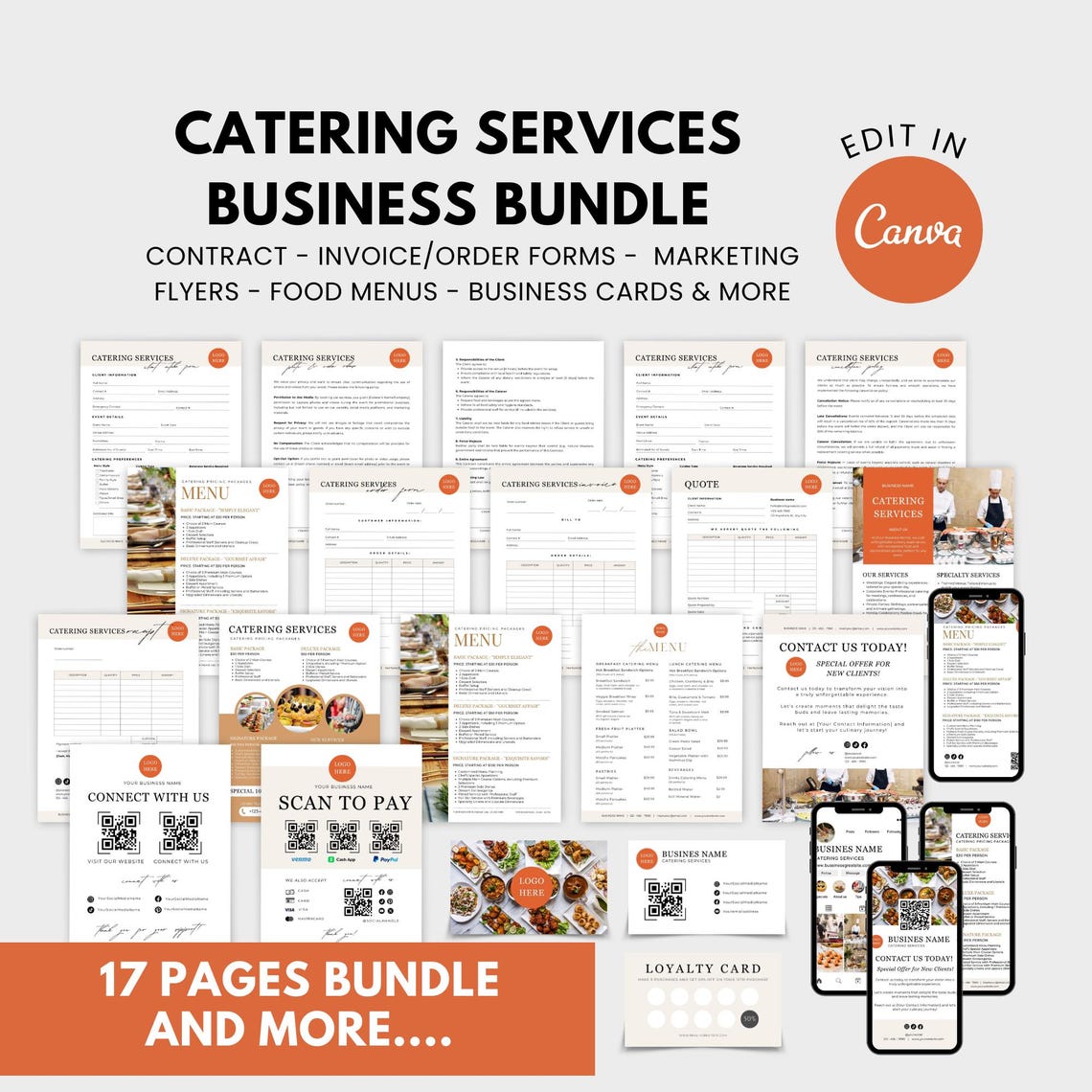 catering email template Images High Quality Grahic Catering Service Template Bundle, Editable Catering Business Forms ...