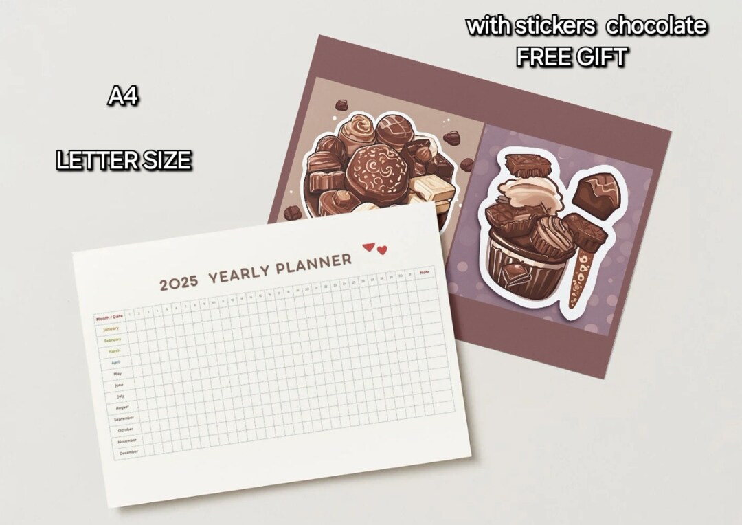 2025 Minimalist Letter Printable Calendar, 2025 Simple Planner, 2025 ...