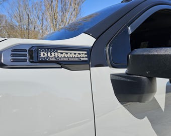 2020-2026 GMC 2500-3500 Duramax American flag background emblems.