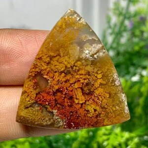 Multycolor Moss Agate ll Agate flower ll Cabochons gemstone size(29,9x22,9x5,7mm)