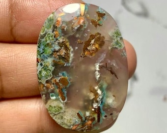 native copper in chalcedony, chrysocolla copper,gemstone, size 35x24x5,5