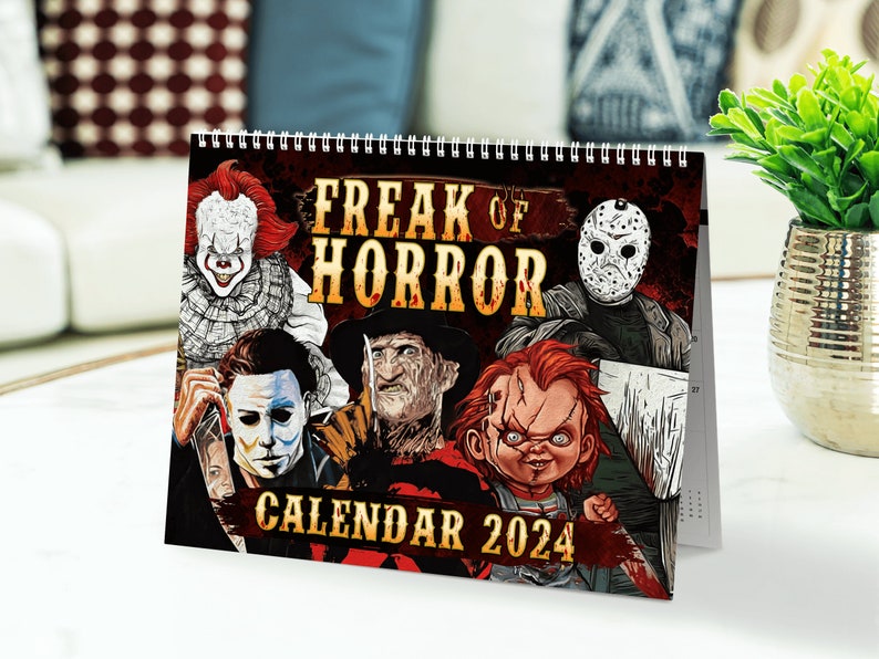 Desktop Calendars 2025 Freak Aesthetic of Planner Horror Family Wall