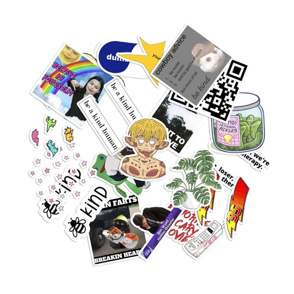 Sticker Pack 20 Teeny Tiny Turtle We Re Going To Therapy Cute Dinosaur Pack Prismo S Pickles Cowboy Advice Bee Kind Miranda Cosgrove Be