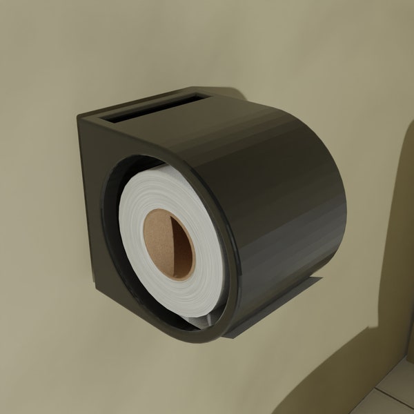 Modern toiler paper holder with space for mobile phone
