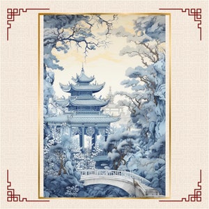 Ingewikkeld chinoiserielandschap: chinoiseriepagode