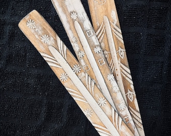 White wash wooden incense stick holder