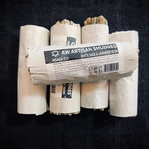 White sage and lavender smudge stick