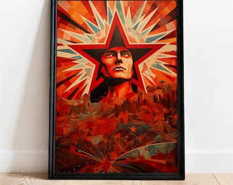 La révolution bolchevique, Art mural historique, Téléchargement numérique, Impression d’affiche, Décoration, Décoration intérieure