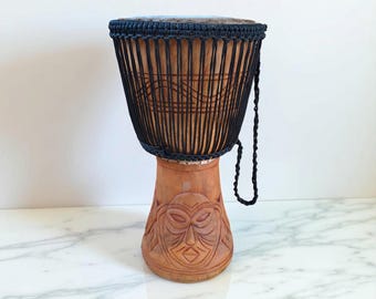 Djembe Drum 12x22 inches,African Wooden Drum,Ghana Djembe Drum, Musical Instrument,West Africa Leather Djembe Drum