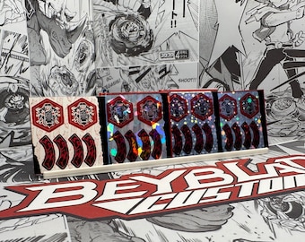 Beyblade Metal Dark Wulf Sticker Sheet Original / Holo