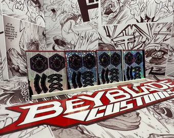 Beyblade Metal Bakushin Beelzeb Sticker Sheet Original / Holo