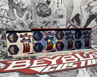 Beyblade Metal Spiral Fox Sticker Sheet Original / Holo