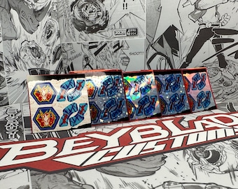 Beyblade Metal Storm Pegasus Sticker Sheet Original / Holo