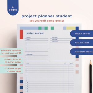 Project Planner Study Planner Assignment Tracker Project Management ...