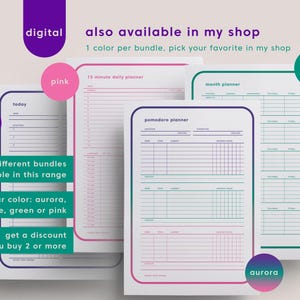Pink Daily Schedule | Template | Colourful | Printable Planner Pages ...