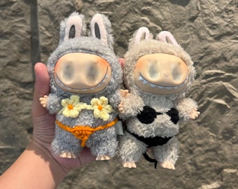 Lobubu Bikini Handmade Doll clothes,Knitting Doll Clothes for Lobubu Kawaii Cute Outfits– Fits 15/17cm Dolls,Doll Clothing, ONLY CLOTHES