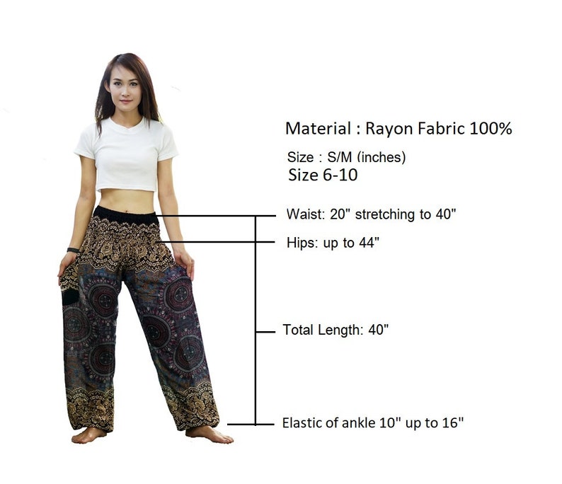 Black Solid Aladdin Women Pants Bohemian Hippie pants Baggy stretchy trousers Yoga Dance Pants Boho Yoga Pants Unisex zdjęcie 5