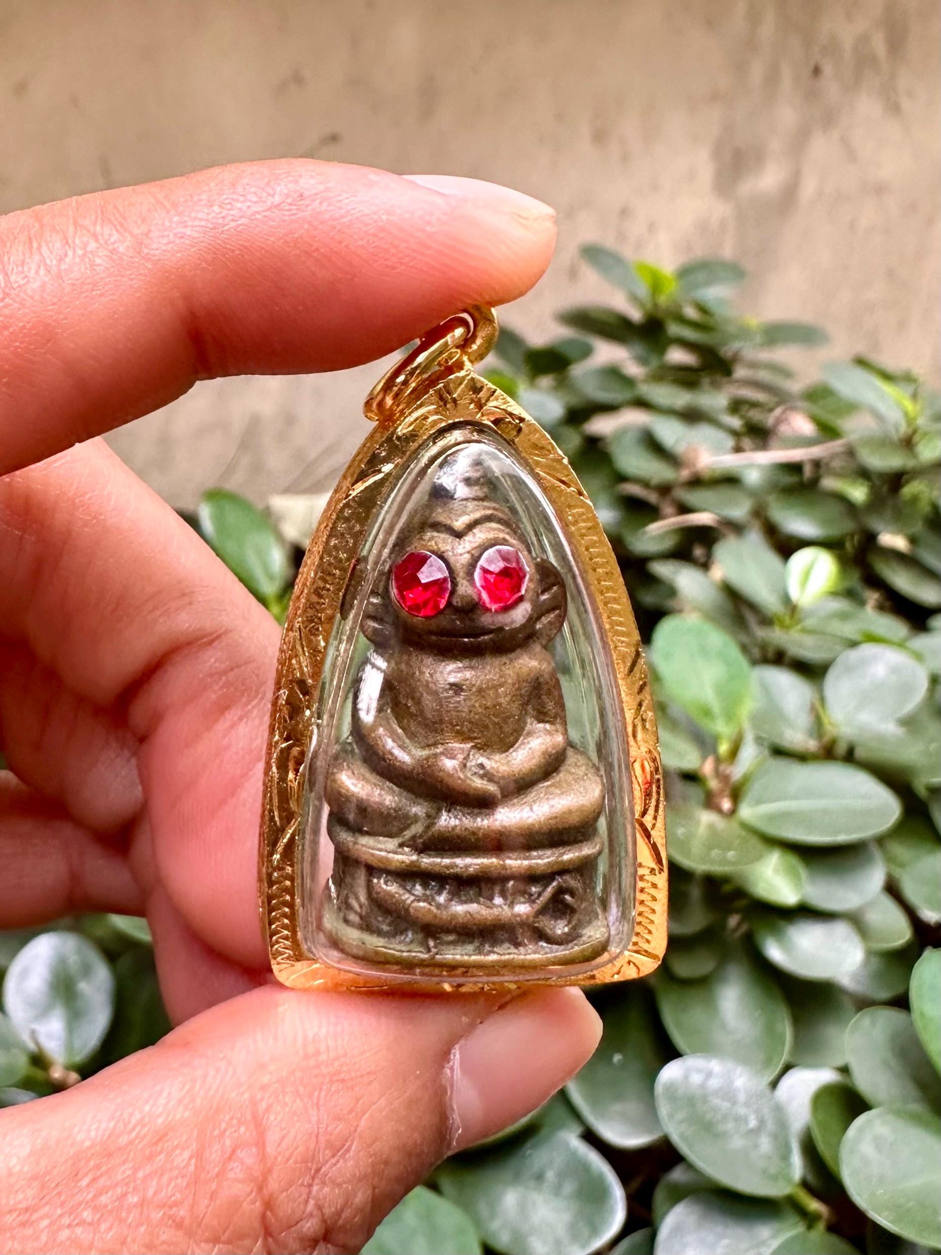 Ciondolo Piramide In Metallo Occhio Di Tigre & Pietra 3cm - Pendentifs - Foto 7