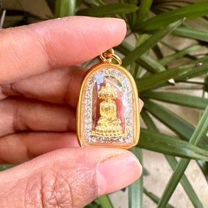 Golden Phra Setthi Navakot Amulet Pendant: Wealth, Prosperity, Protection