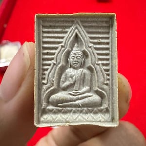 Phra Somdej Wat Paknam Buddha Amulet | Soft Clay B.E.2542 | Thai Buddhist Talisman | Gold Plated Waterproof Case | Authentic Thailand Amulet