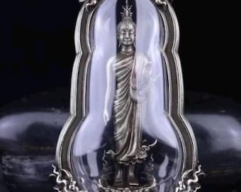 Amulet Thai Blessed Buddha Talisman for Protection & Wealth