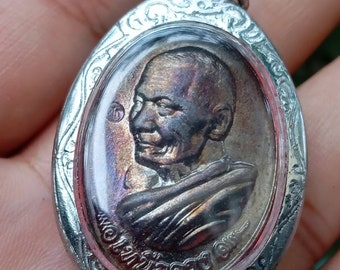 LP Maha Sila Thai Amulet Coin: Buddhist Talisman for Love & Attraction