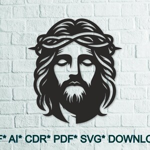 Jesus Digital Files – Jesus SVG , Jesus DXF - Dxf Svg Pdf Ai Cdr for Laser Cut, CNC, Plasma, Waterjet , Instant Download